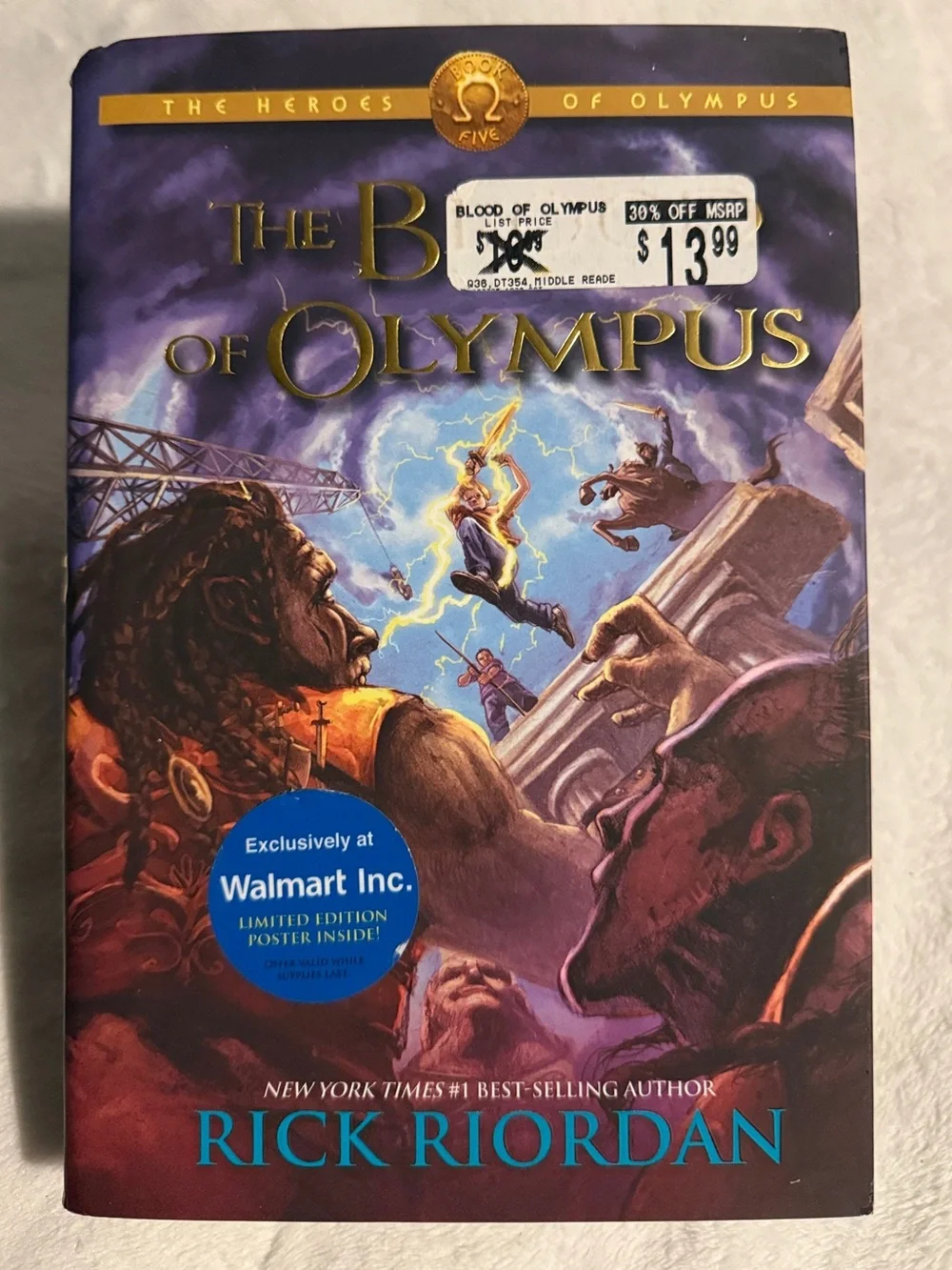 The Blood of Olympus by Rick Riordan - Hardcover Novel